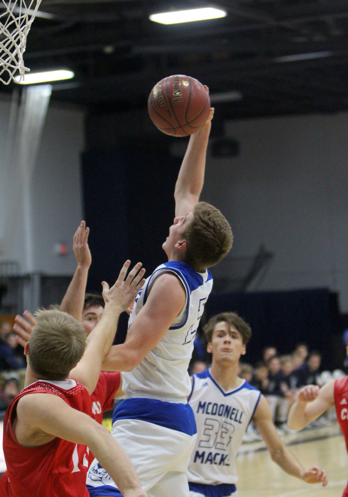 McDonell boys basketball vs Colfax at UW-Stout 12-1-18